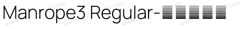 Manrope3 Regular字体转换
